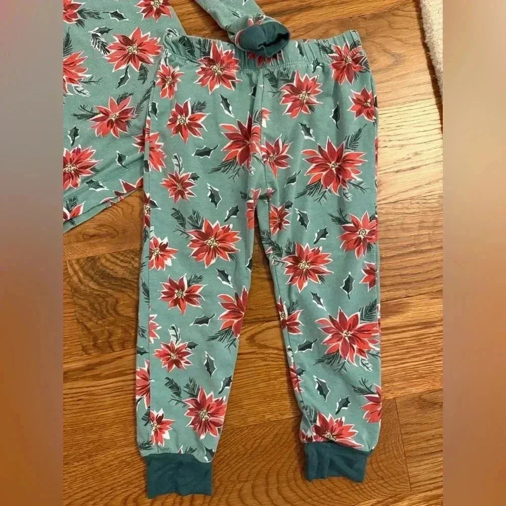 Angel Dear 2-Piece Pajama Set Bamboo Size 3T Poinsettia Christmas